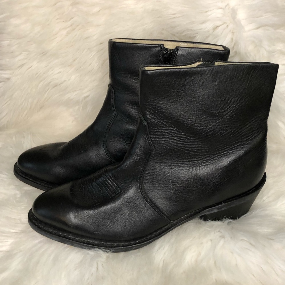 Mens Durango Black Western side zip boot Size 9